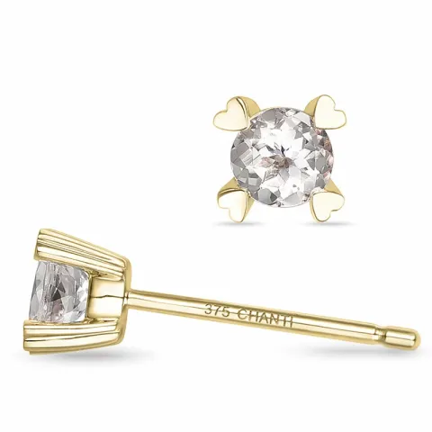 2 x 0,19 ct Morganite solitaire-nappikorvakorut 14 karaatin kultaa kanssa Morganite