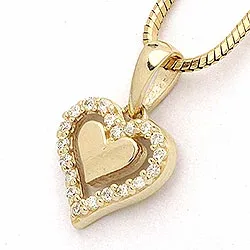 Sydän riipus  9 karaatin kultaa