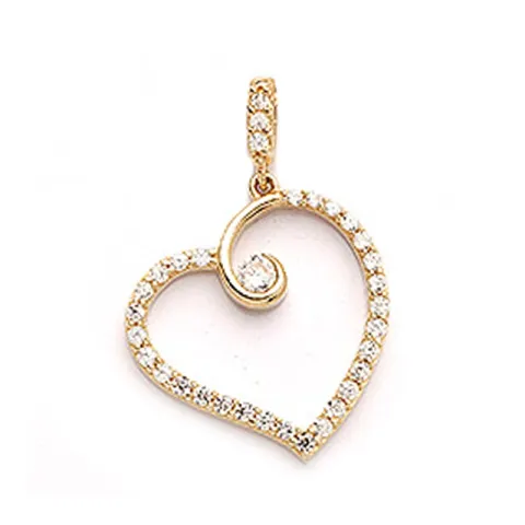 Sydän riipus  9 karaatin kultaa