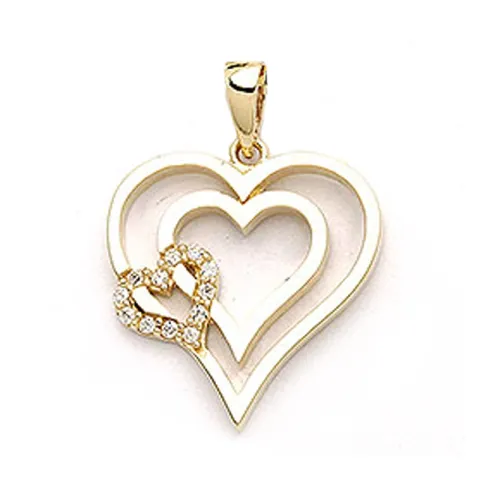 Sydän riipus  9 karaatin kultaa