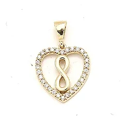 ääretön-merkki sydän riipus  9 karaatin kultaa