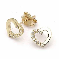 sydän korvarenkaat 9 karaatin kultaa kanssa 