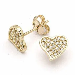 sydän korvarenkaat 9 karaatin kultaa kanssa 