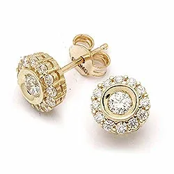 pyöreitä korvarenkaat 9 karaatin punakultaa kanssa 