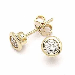 pyöreitä korvarenkaat 9 karaatin kultaa kanssa 