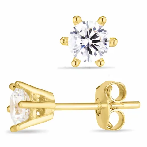 solitaire-nappikorvakorut 9 karaatin kultaa kanssa 