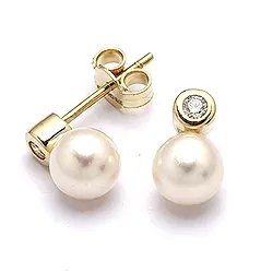 helmikorvakorut  9 karaatin kultaa kanssa 