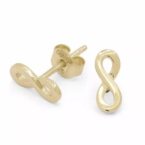 ääretön-merkki korvakorukoukut 9 karaatin kultaa