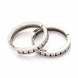 15 mm rengas 9 karaatin valkokultaa kanssa zirkonia