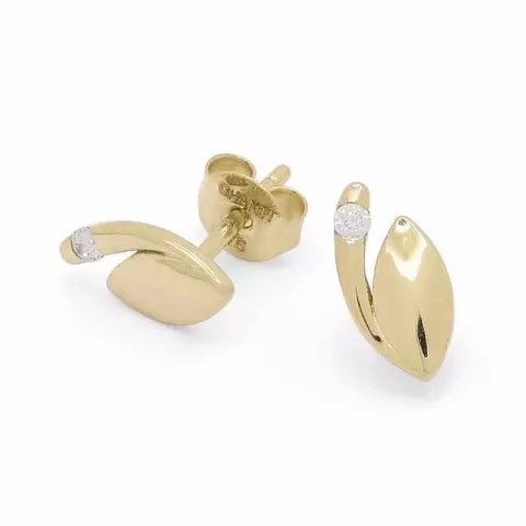 nappikorvakorut 9 karaatin kultaa kanssa zirkoni