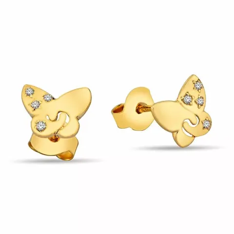 perhoset korvarenkaat 9 karaatin kultaa kanssa 