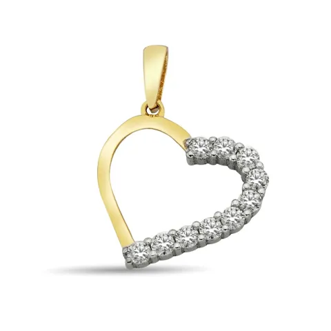 sydän riipus  9 karaatin kultaa