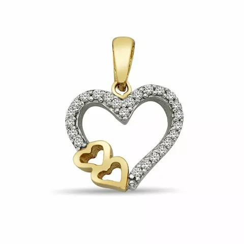 12 mm sydän riipus  9 karaatin kultaa