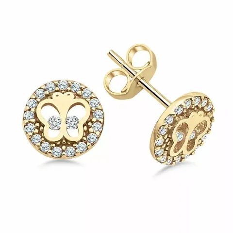 perhoset korvarenkaat 9 karaatin kultaa kanssa 