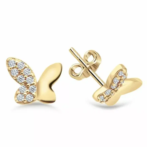 perhoset nappikorvakorut 9 karaatin kultaa kanssa 