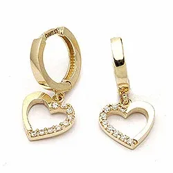 20 mm sydän rengas 9 karaatin kultaa kanssa zirkoni