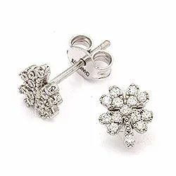 apila korvarenkaat 9 karaatin valkokultaa kanssa 