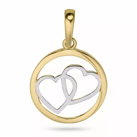 Pyöreä sydän riipus  9 karaatin kultaa