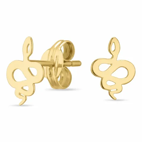 käärme korvarenkaat 9 karaatin kultaa