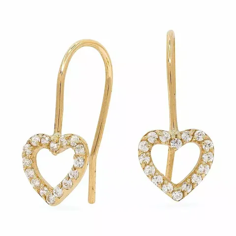 sydän kultakorvakorut 9 karaatin kultaa kanssa 