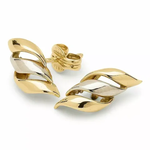 Kultakorvakorut 9 karaatin kultaa ja valkokult