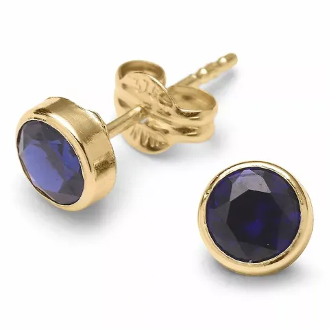 pyöreitä nappikorvakorut 9 karaatin kultaa kanssa 