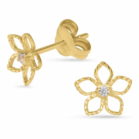 Kukka kultakorvakorut 14 karaatin kultaa kanssa 