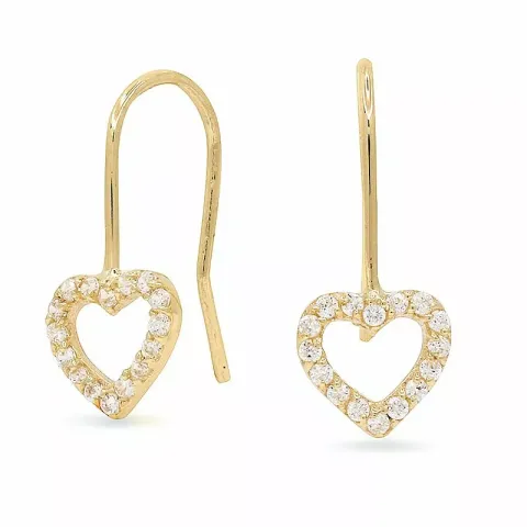 Sydän kultakorvakorut 14 karaatin kultaa kanssa 