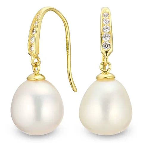 helmi korvarenkaat 14 karaatin kultaa kanssa zirkoni - Gold Collection