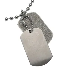 Hard Steel dogtag  ruostumaton teräs