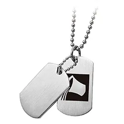 Hard Steel vesimies tähtikuvio dogtag ruostumaton teräs