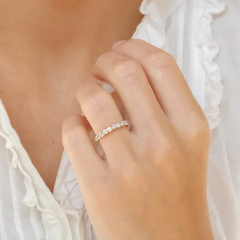 timantti sormus 14 karaatin kultaa 0,75 ct