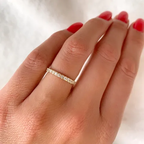 timantti alianssisormus 14 karaatin kultaa 0,33 ct