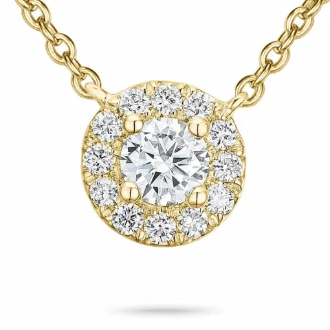 45 cm kaulaketju riipus 14 karaatin kultaa 0,392 ct