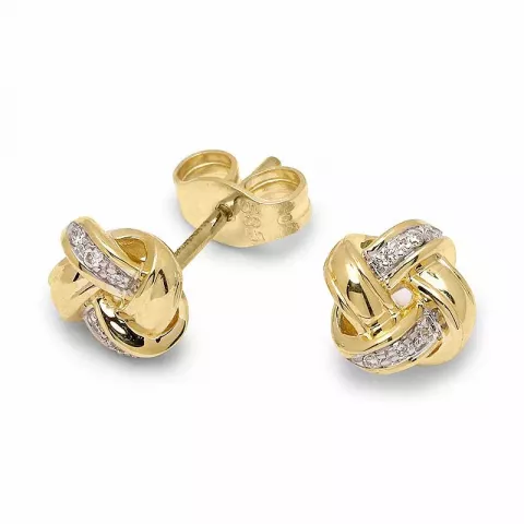 neliskulmainen briljanttikorvakorut 14 karaatin kultaa, jossa on r kanssa timantti 