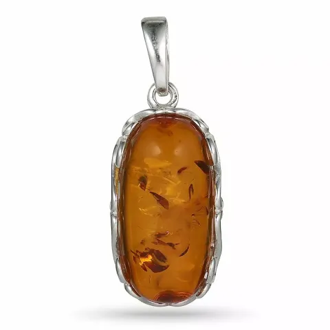 neliskulmainen meripihka riipus  hopeaa