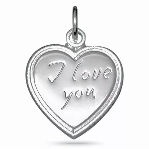 sydän I love you riipus hopeaa