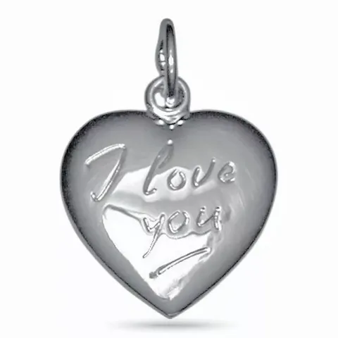 sydän I love you riipus hopeaa