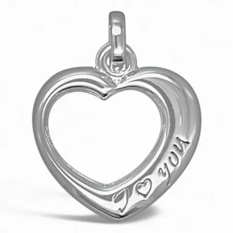 sydän I love you riipus hopeaa