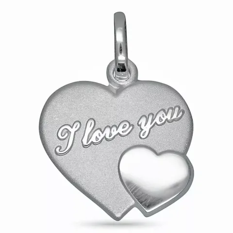 sydän I love you riipus hopeaa