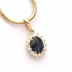 safiiri riipus 14 karaatti kultaa 0,08 ct 0,51 ct