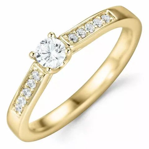 Tilaustuotteet - timanttisormus 14 karaatin kultaa 0,20 ct 0,10 ct