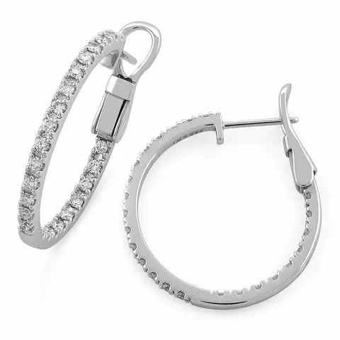 20 mm timantti rengas 14 karaatin valkokultaa kanssa timanttia