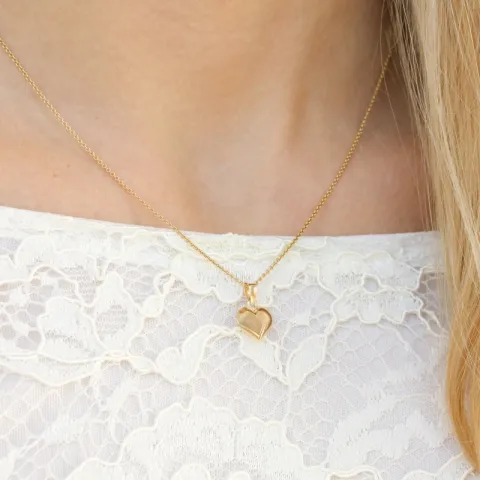 10 x 11 mm sydän riipus  14 karaatin kultaa - Amoré