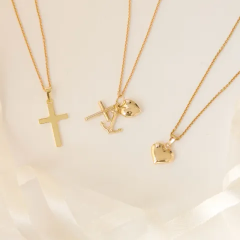 10 x 11 mm sydän riipus  14 karaatin kultaa - Amoré