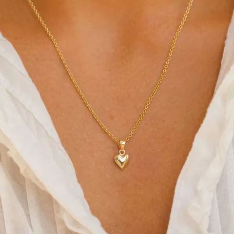sydän kaulaketju kullattua hopeaa riipus 14 karaatin kultaa - Amoré