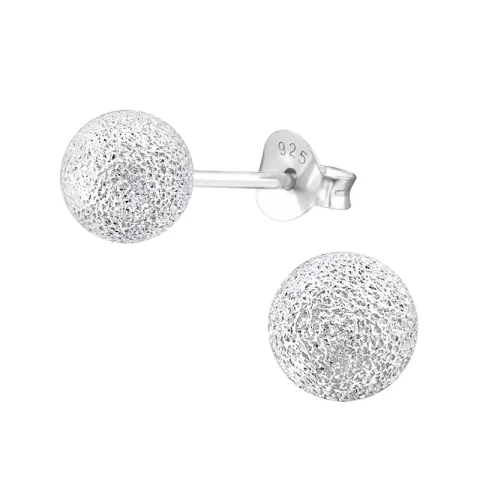 6 mm kuula korvarenkaat hopeaa