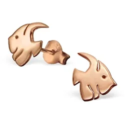 Kala korvarenkaat  roosanväristä hopeaa