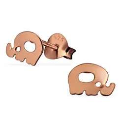 Norsu korvarenkaat  roosanväristä hopeaa