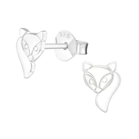 Aitoja kettu korvarenkaat  hopea